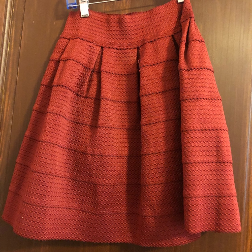 Maroon bubble skirt